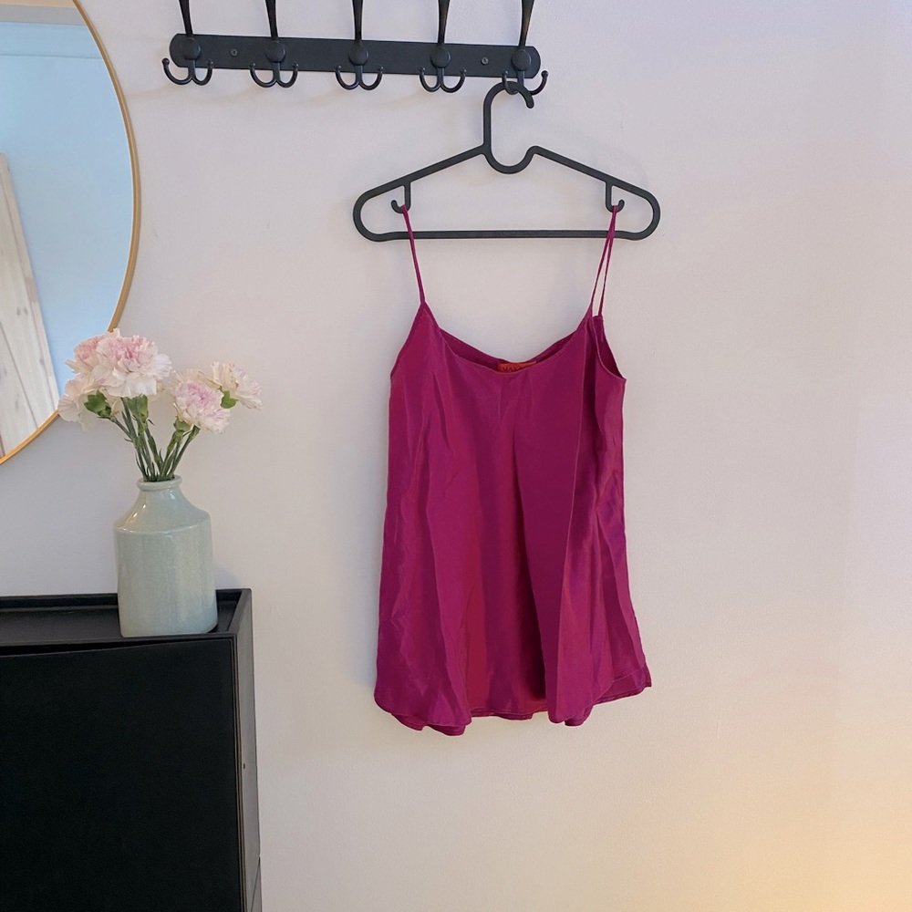 Silk Italian fuchsia tank top by Max & Co